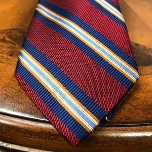 Striped silk neck tie